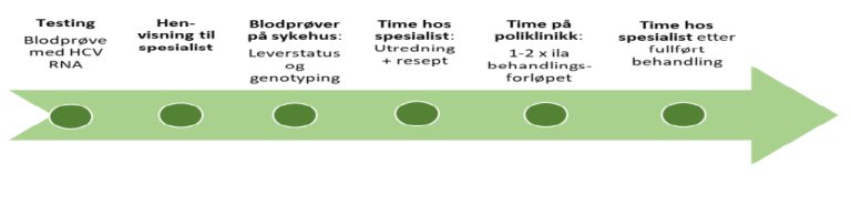 Hepatitt C - flytskjema tradisjonelt behandlingsforløp
