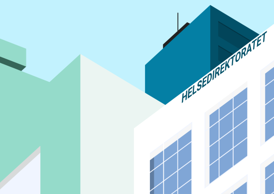 Illustrasjon av Helsedirektoratets bygning