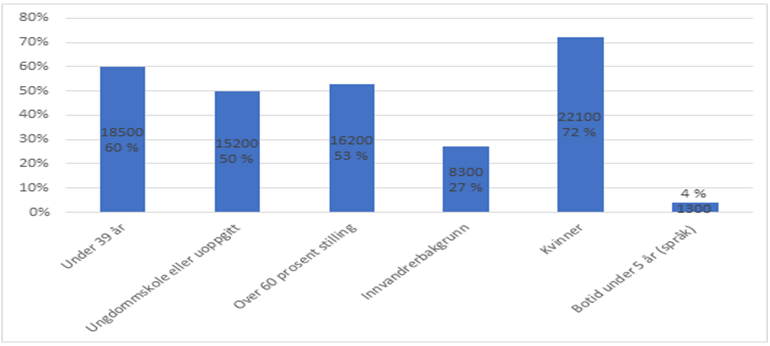 Figur 1: Kjennetegn ved personell i målgruppen for kvalifisering