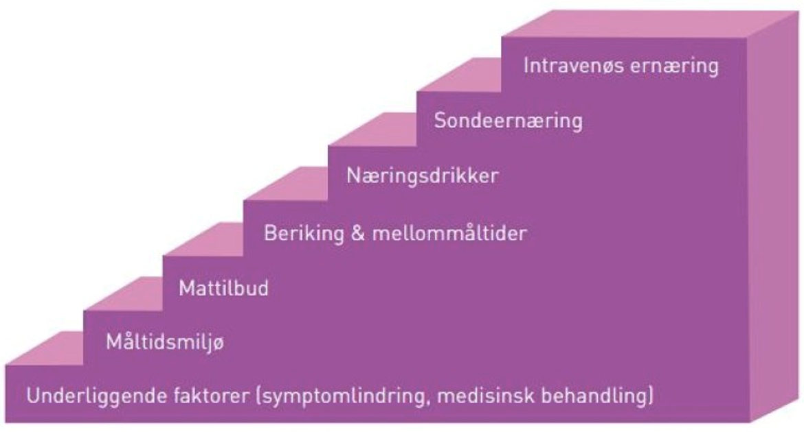 Figur 22. Ernæringstrappen (1) - modell for prioritering av ernæringstiltak