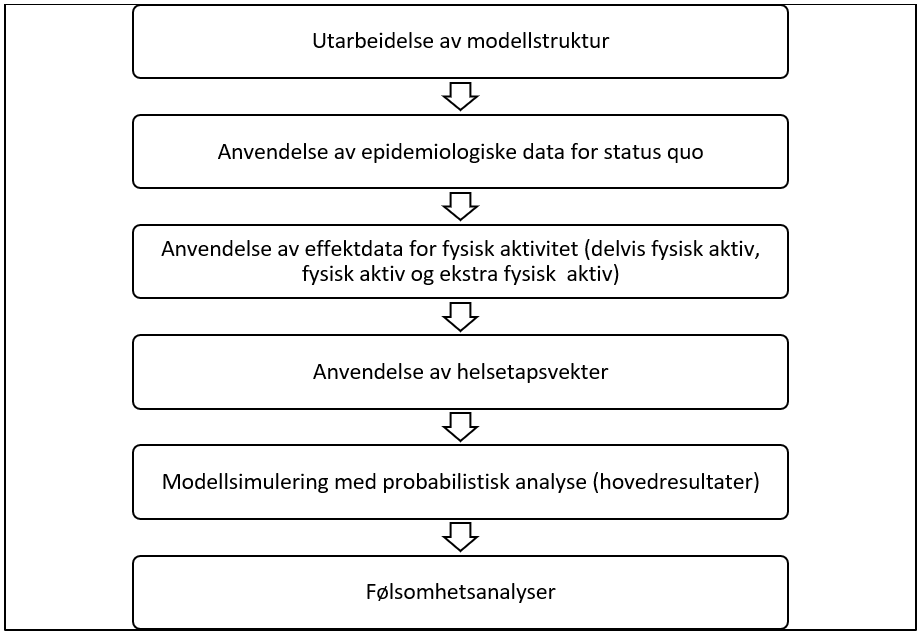 Oversikt over hovedstegene i analysen.