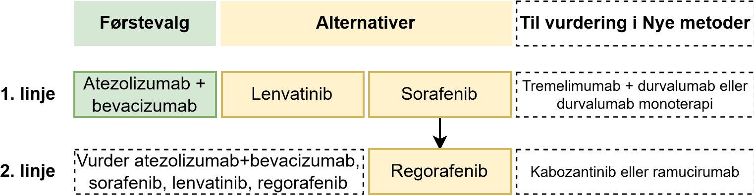 Figur 4. Skjematisk oversikt over aktuell systembehandling ved HC