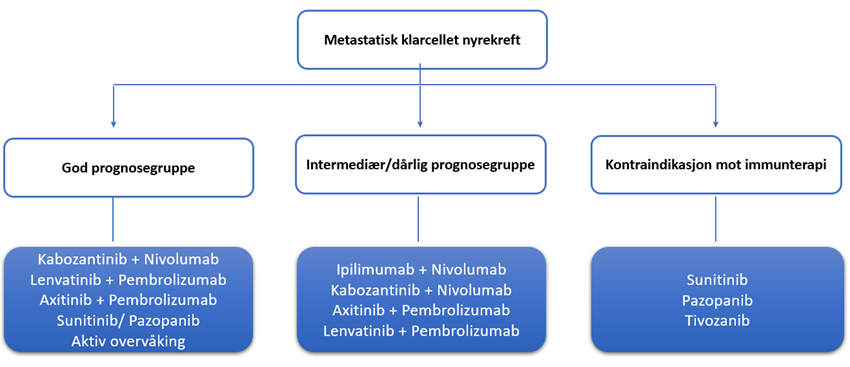 Figur 9.2: Behandlingsanbefalinger første linje. Egenprodusert.