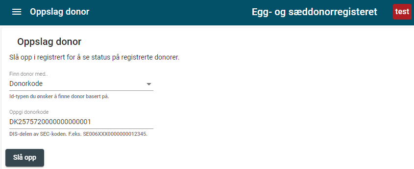Eksempelbilde på oppslag på utenlandsk sæddonor