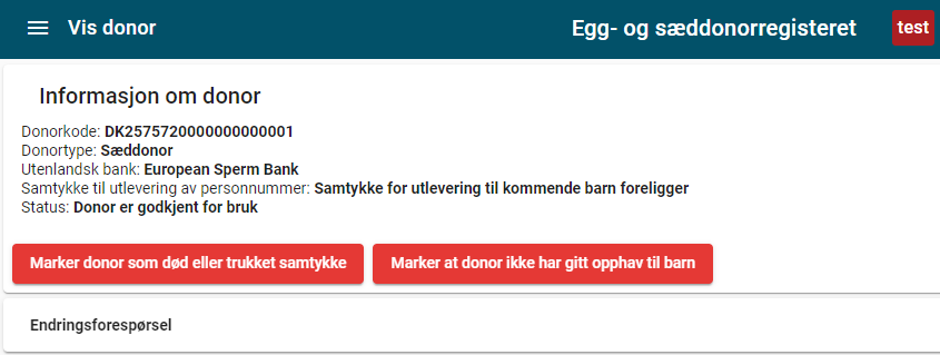 Eksempelbilde på informasjon om utenlandsk sæddonor